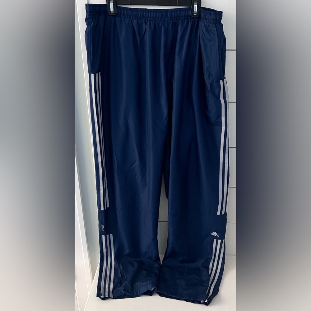 Adidas Dark Blue Pants with White Accents